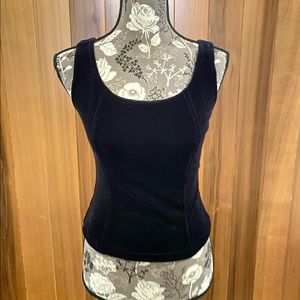 Velvet black tank top